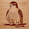 Free Vector Falcon Art Design A sleek falcon in flight, ready for vector art or cutting machine designs.