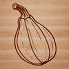 Green Summer Squash Vector Art A green summer squash with rounded shape and ridged skin.