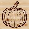 Summer Harvest Vegetable Graphic A detailed vector illustration of a ripe yellow squash with ridged skin and green stem.