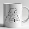 Happy Hamster SVG Design A cute cartoon hamster illustration suitable for vector graphics design.