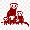Cute Ferret Illustration Vector Design A simple SVG illustration of a ferret, suitable for cutting out with a Cricut or laser cutter.