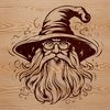A digital illustration of a wizard with a pointed hat and long beard, conveying a sense of fantasy and magic.