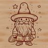Fantasy Art Wizard Portrait An illustrated wizard from a fantasy fairy tale, with magical elements and intricate design.