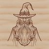 A fantasy character illustration of a wizard with a pointed hat and magical staff.