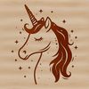 Mythical unicorn head illustration in vector format