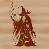 Fantasy Magic Masterpiece SVG A stylized illustration of a wizard surrounded by fantasy elements.