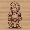 Knight in Full Battle Regalia A medieval knight in full armor, ready for battle, designed as vector art for digital use.