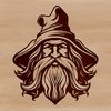 Whimsical Fantasy Character Art Illustration of a wizard's head in a fantasy setting.