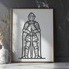 Beautiful Knight - Laser Engraver PNG