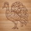A stylized illustration of a turkey, suitable for various designs and projects.
