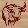 Simple Cow Vector Graphic Design A simple line drawing of a cow's head with basic facial features.