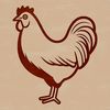 Beautiful Bird Silhouette Icon A simple line drawing illustration of a single chicken, suitable for vector graphics.