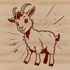 A simple line drawing of a goat, suitable for vector art projects.