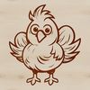 Farm Fresh Vector Fowl A illustration of a chicken in vector format.