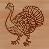 Turkey Graphic Art A detailed illustration of a domesticated turkey, suitable for use in various contexts.