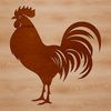 Rooster Graphic Design SVG Illustrative graphic of a farm animal, specifically a rooster with vibrant plumage.