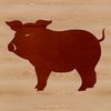 An SVG graphic of a pig, suitable for cutting or printing with various tools like Cricut or laser cutter.