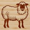 Cute Sheep SVG Design A digital illustration of a sheep in simple vector lines.