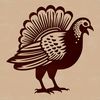 Turkey Vector Design A colorful illustration of a domesticated turkey, suitable for various designs and crafts.