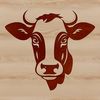 Bovine Beauty SVG Design A simplified illustration of a cow's head, suitable for vector art and design.
