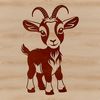 A stylized illustration of a farm animal, suitable for vector art projects.