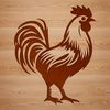 Beautiful Rooster Vector Illustration A illustration of a farm animal, specifically a rooster, depicted in a vector style suitable for cutting machines.