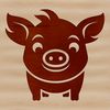 Farm Friend SVG Graphic A single standing pig in a natural farm setting.