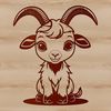 Goat Silhouette Vector Graphics A digital illustration of a farm animal, suitable for vector graphics design.
