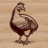 SVG Vector Turkey Design A stylized illustration of a turkey, suitable for use in vector graphics and digital design.