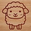 Sheeps in a Field SVG Image A simple line drawing of a farm animal, suitable for vector design and commercial or personal use.