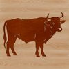 Whimsical Cow Scene Vector Art A digital illustration of a cow in a farm setting.