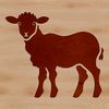 A high-quality digital illustration of a sheep, suitable for vector art projects.