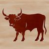 SVG Vector Design - Cute Cow Graphics Illustration of a cow on a farm setting, suitable for vector graphics and digital design.