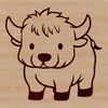 Rugged Farm Animal Illustration Vector illustration of a Highland cow on a farm.