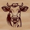 Vector Cow Head Illustration A simple illustration of a cow's head in vector format.