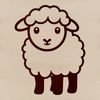 Cute Sheep Clipart SVG File A simple line drawing of a sheep on a white background.