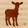 Illustrative representation of a sheep in vector format, suitable for digital designs and crafts.