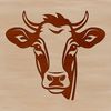 A detailed vector graphic of a cow, ideal for crafting and cutting machine use.