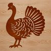 A vector design of a domesticated bird often served as the centerpiece during holiday feasts.