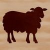 Farm Animal Outline Illustration A simple outline illustration of a sheep in profile view, suitable for farm or rural-themed designs.