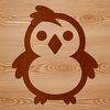 Simple SVG Illustration of a Chick A simple line drawing of a cute farm animal.