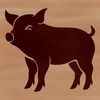 Standing Animal Vector Art A realistic illustration of a standing farm animal, suitable for vector design.