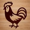 Free Farm Animal Vector A simple line drawing of a chicken, perfect for digital use in various formats.