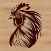 High-Res Chicken Head Clip Art Design A high-resolution illustration of a domesticated chicken's head.