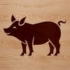 Pig Illustration in Vector Format An illustration of a pig in a graphic format suitable for digital cutting machines like Cricut or laser cutters.