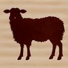 A Stylish Sheep Illustration A stylized illustration of a sheep, suitable for use as vector art or clip art in various design projects.