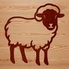 Vector Sheep Design Free Download A simple line drawing of a sheep, suitable for cutting or engraving.