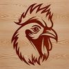 Chicken Head SVG Design Element A high-quality illustration of a chicken's head, suitable for commercial or personal use in various design projects.
