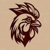 An SVG vector image of a farm animal, specifically a chicken.