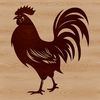 Farm Fowl Friends A high-quality vector illustration of a rooster in various poses on a farm.
